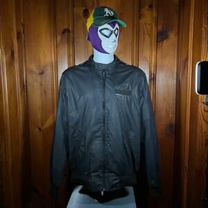 MEMBERSONLY XLT 90s Retro Bomber Jacket Black Classic Fit Streetwear